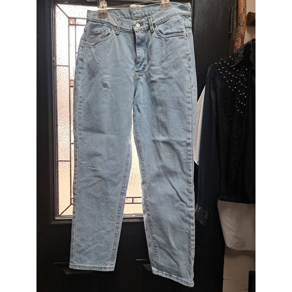 Vtg Lee Denim 80s 90s Size 12 Light Wash High Rise Mom Jeans Tapered Cotton 12